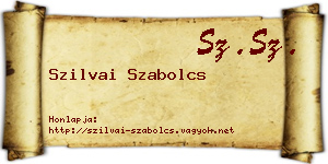 Szilvai Szabolcs névjegykártya