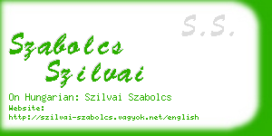 szabolcs szilvai business card